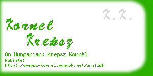 kornel krepsz business card